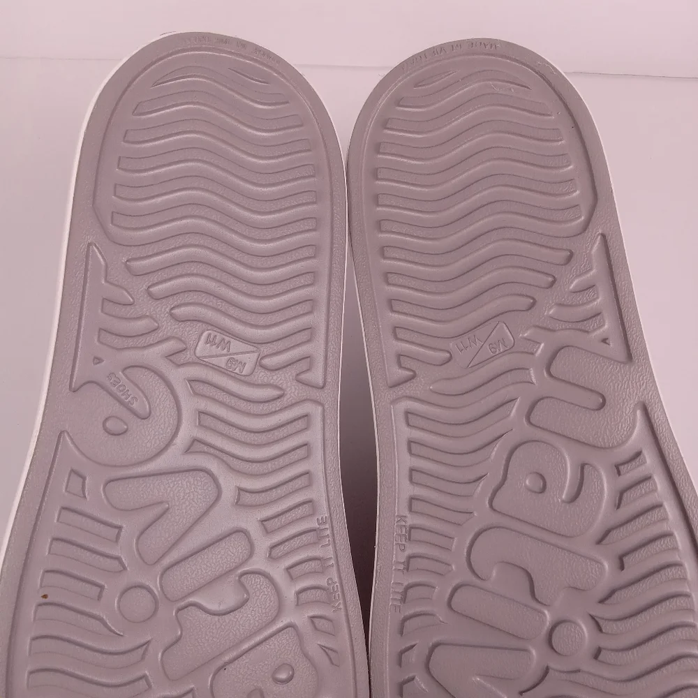 Native Jefferson Shoes Womens 11 Mens 9 Pigeon Grey Shell White Unisex Slip On